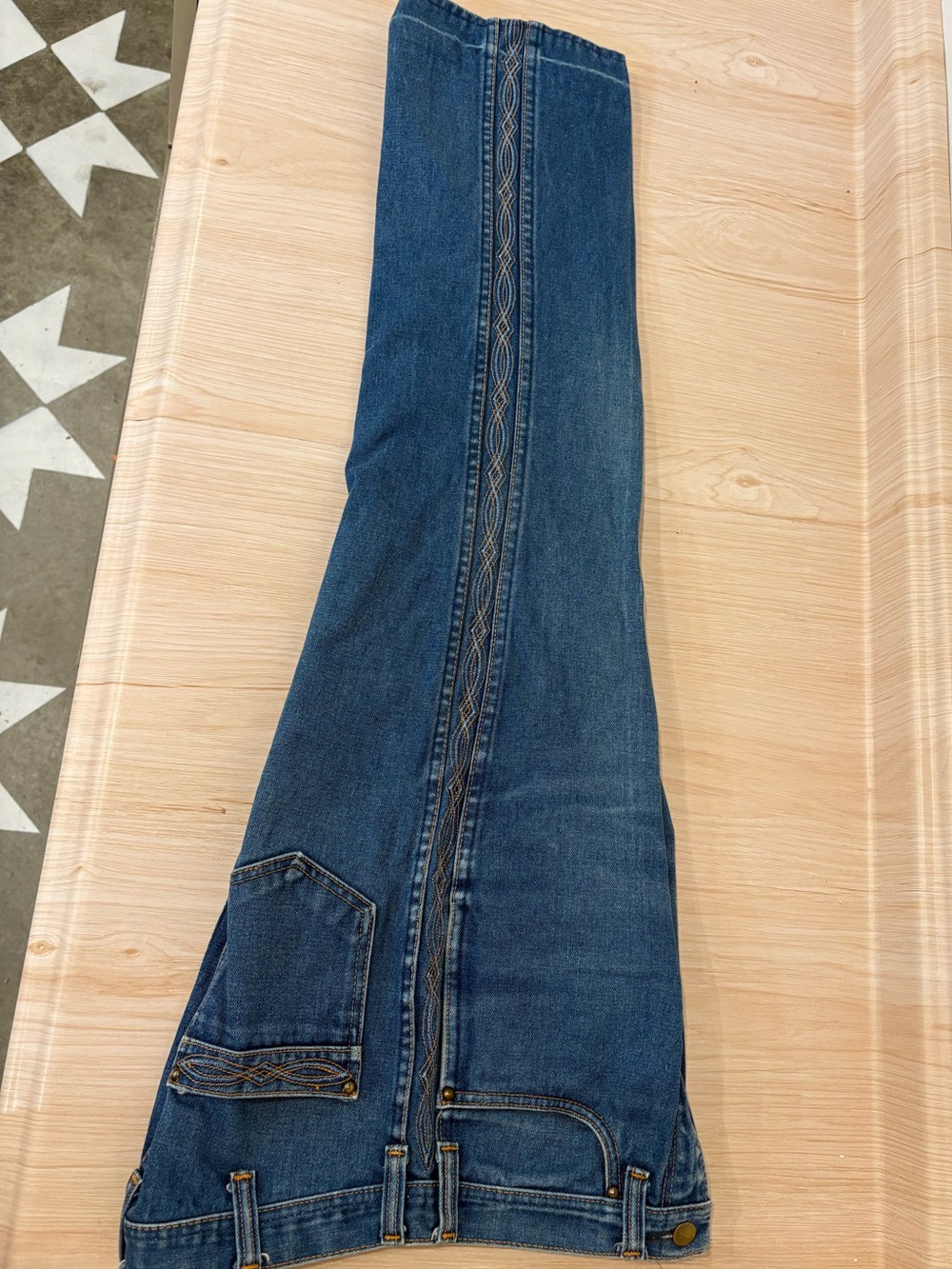 70’s Embroidered Western Jeans
